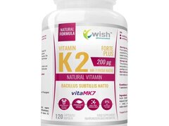 Wish Vitamin K2 Mk-7 Natto 200mcg - 120 Capsule